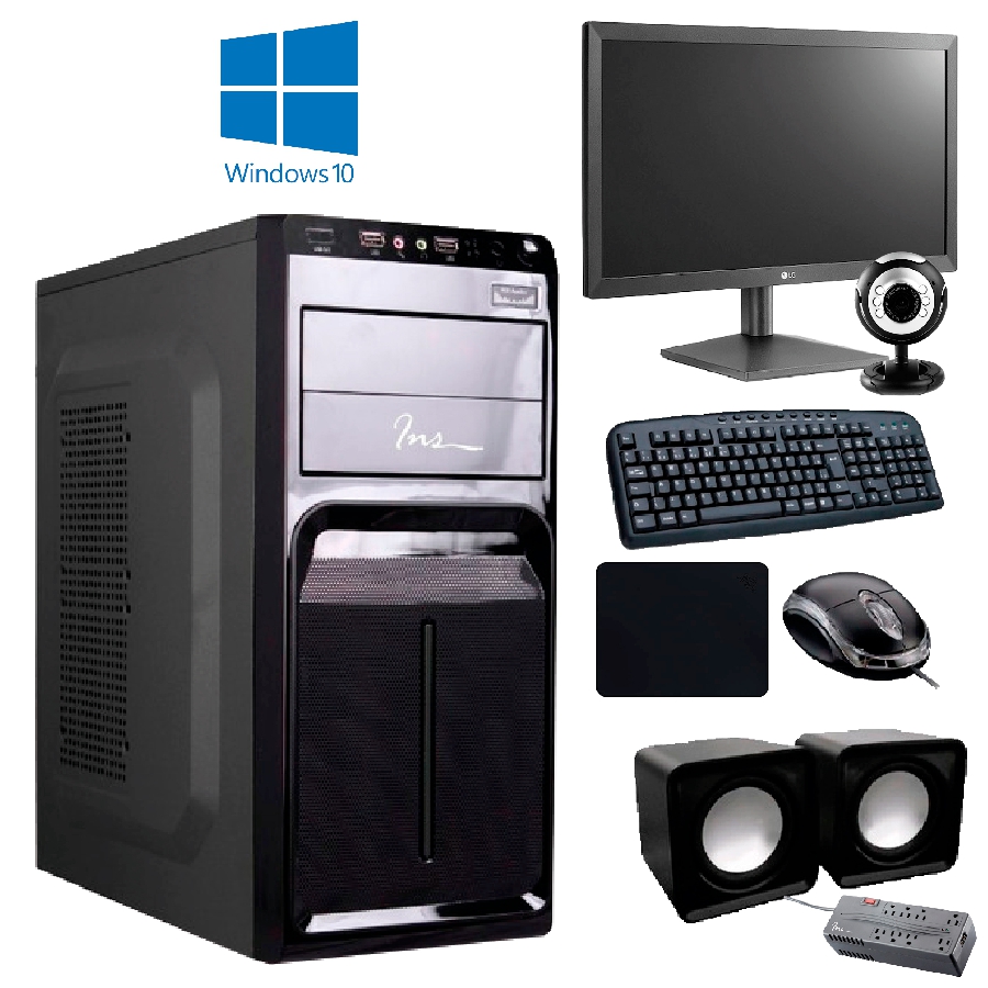 Pc Intel Core i5-10400 / SSD 240GB / 8GB Ram DDR4 / Monitor 19.5 / Teclado / Mouse / Parlantes / Cámara web / Regulador